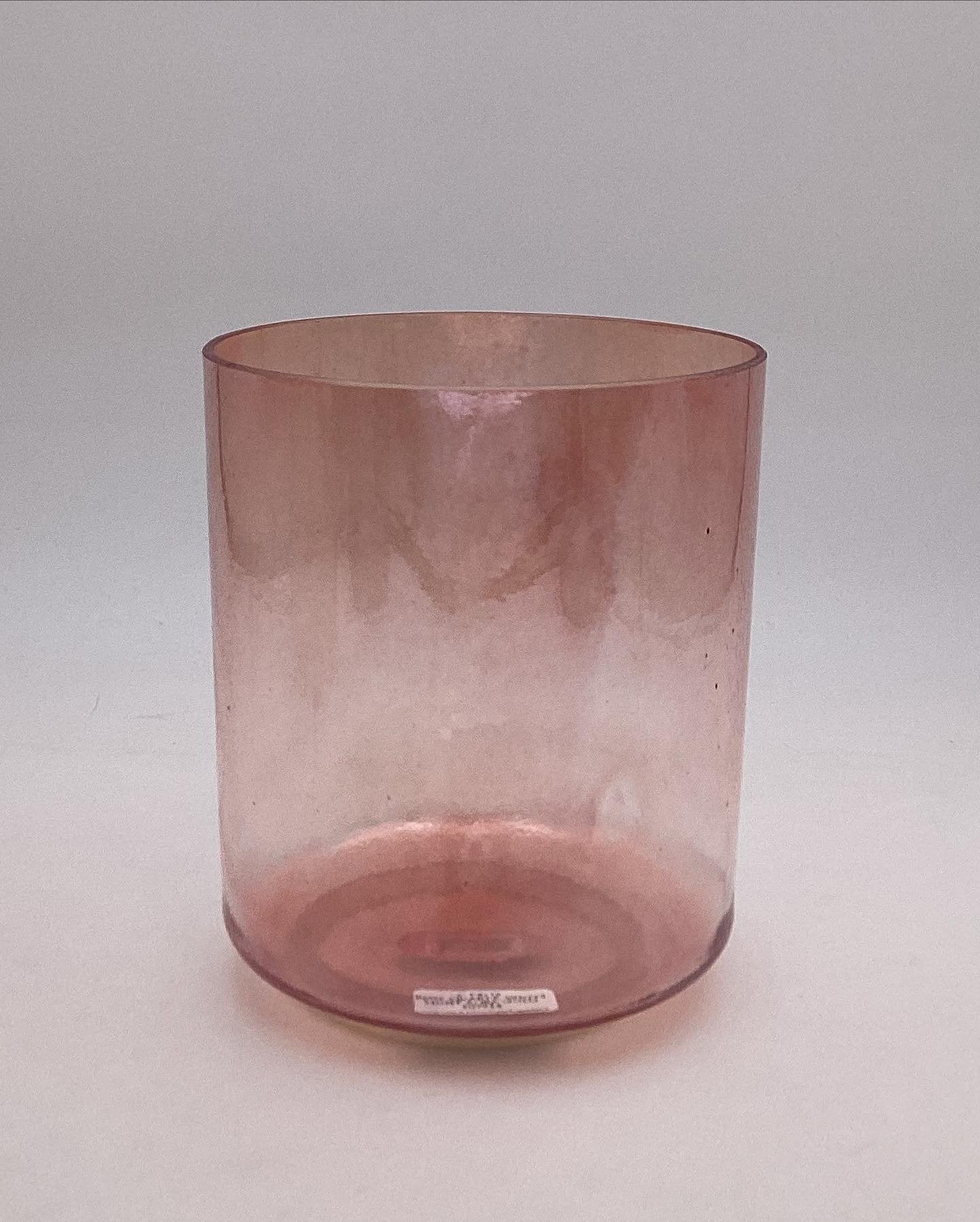 Rose Quartz White Light Aura Gold Crystal Tones Alchemy Bowl 6" F#+15